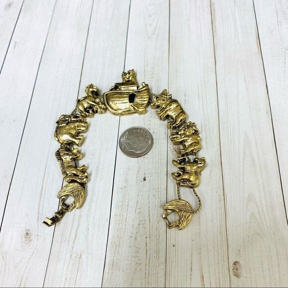 VTG Noah’s Ark Slider Charm Bracelet - Picture 1 of 2